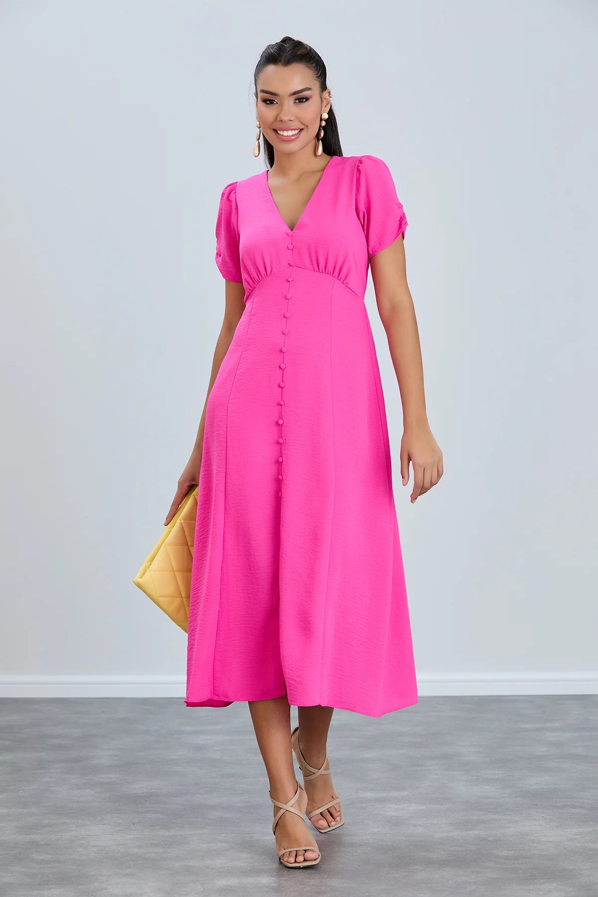 jenerique-bright-pink-midi-dress