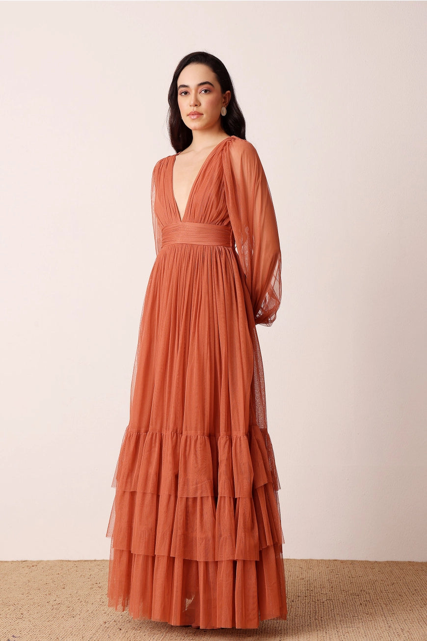 Lace & Beads Madison Terracotta Rose Maxi Dress – Love My Apparel