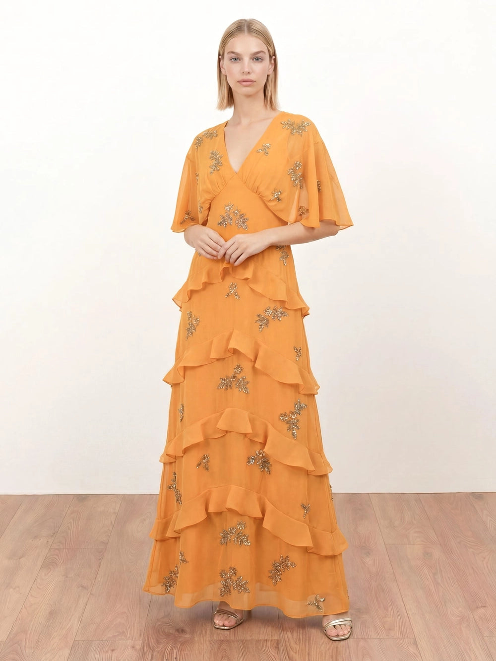 embellished kaftan maxi dress Women's Embellished Sheer Maxi Kaftan Dress  Elegant Beaded Modest Ev   FineLook