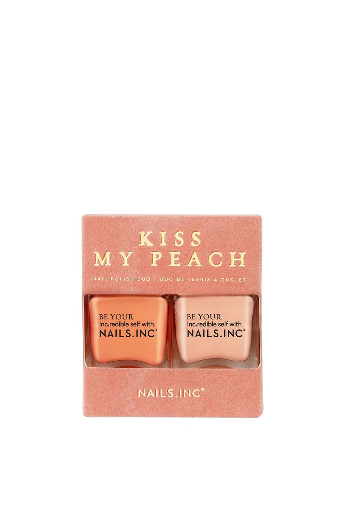 nails in kiss my peach nail polishes