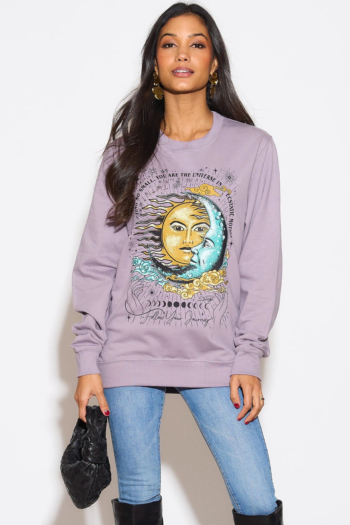 Aftershock London Lilac Follow Your Journey Sweatshirt