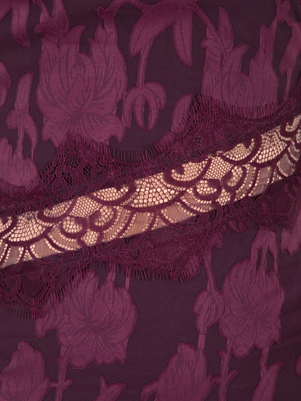 Anaya With Love Fig Burgundy Lace Maxi Dress