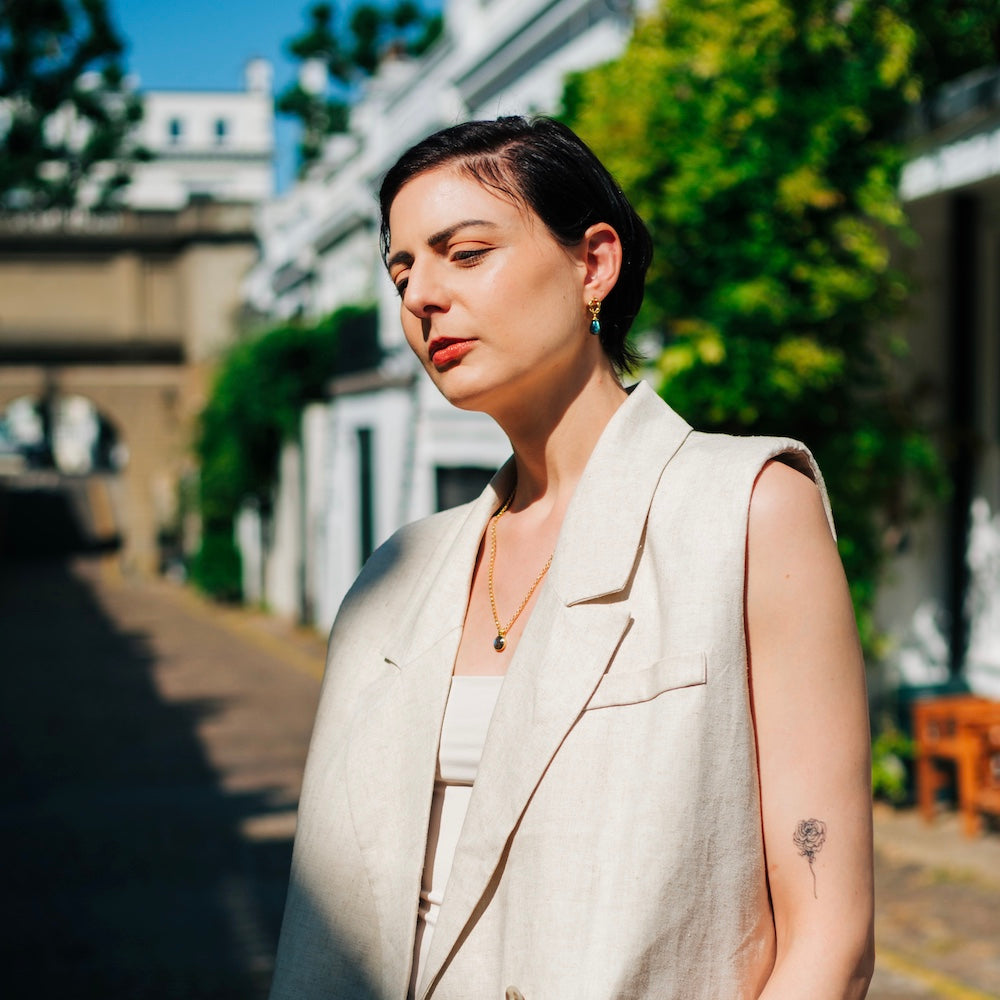 Charis Round Gemstone Necklace Ruby