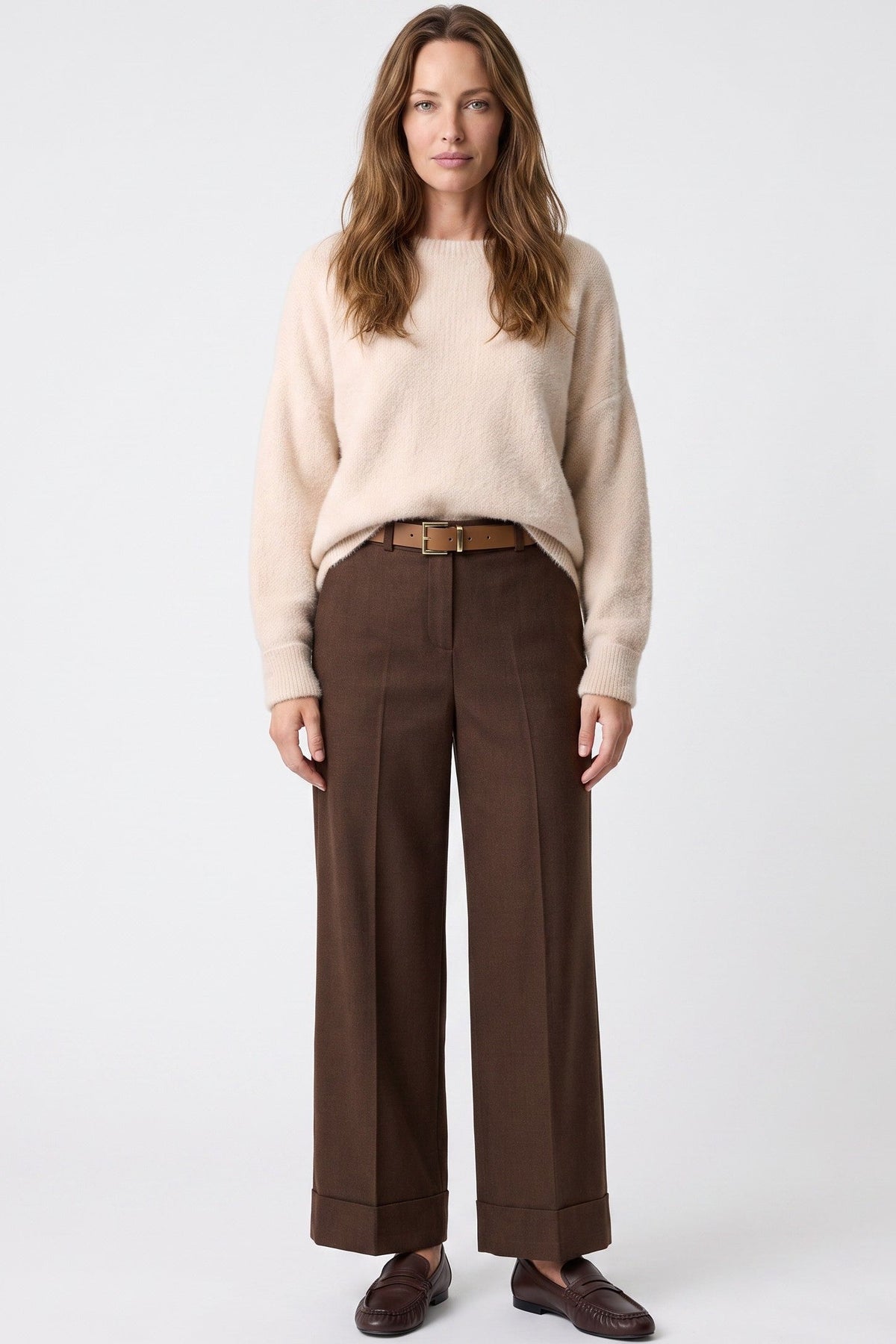 Aftershock London Beige Crew Neck Long Sleeve Jumper
