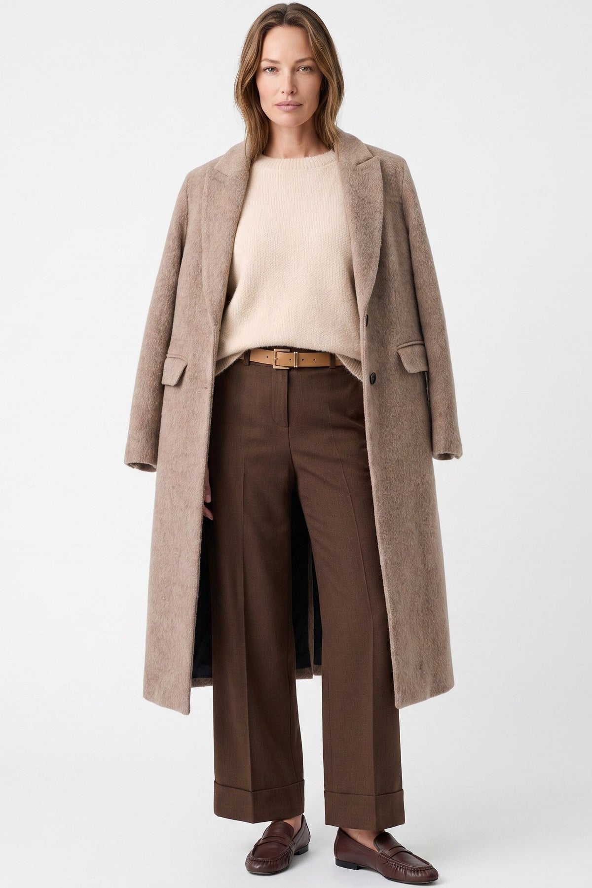 Aftershock London Beige Crew Neck Long Sleeve Jumper