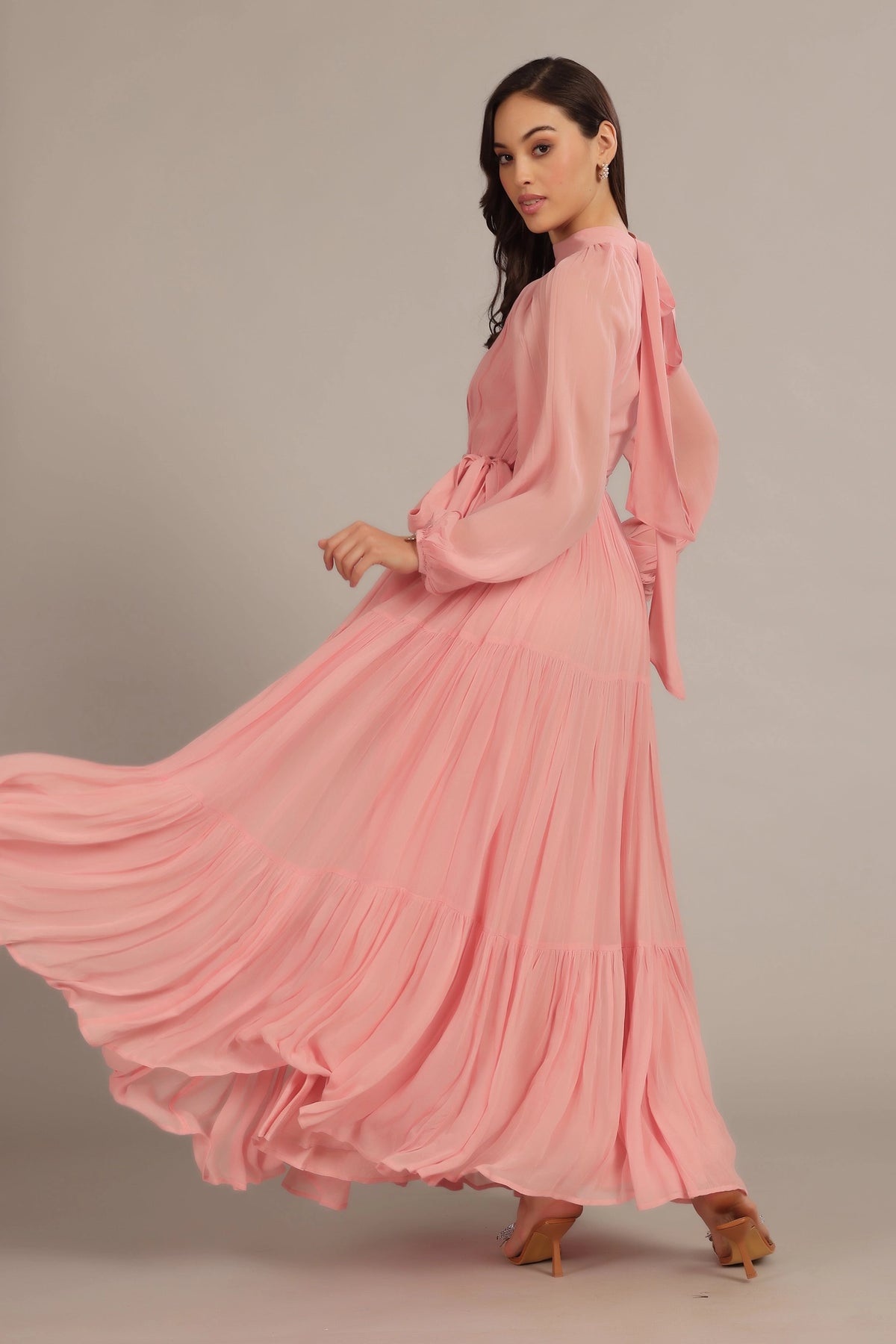 Lace & Beads Violetta Maxi Pink Pleated Dress Love My Apparel Lace & Beads Violetta Maxi Pink Pleated Dress Love My Apparel