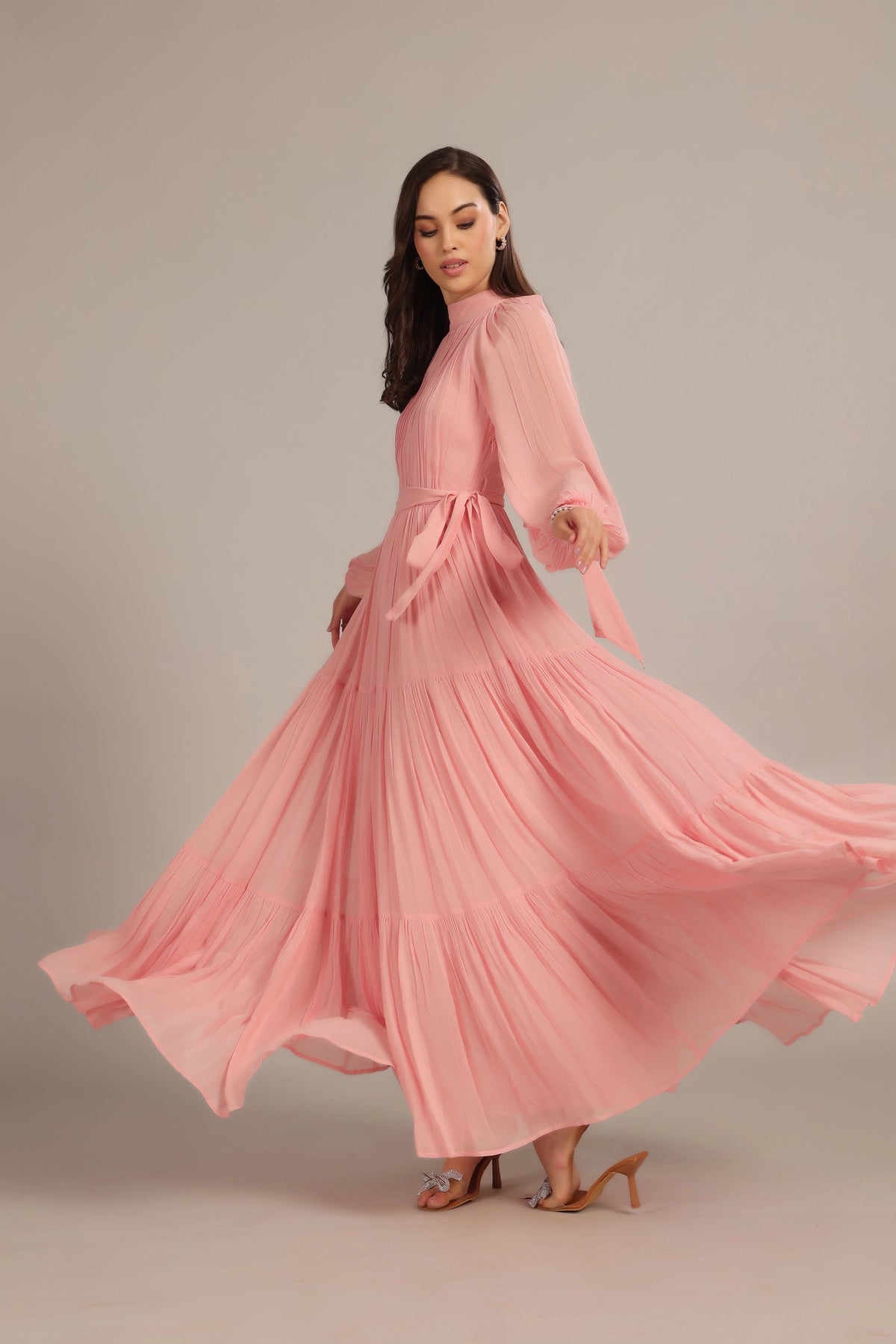 Lace & Beads Violetta Maxi Pink Pleated Dress Love My Apparel Lace & Beads Violetta Maxi Pink Pleated Dress Love My Apparel