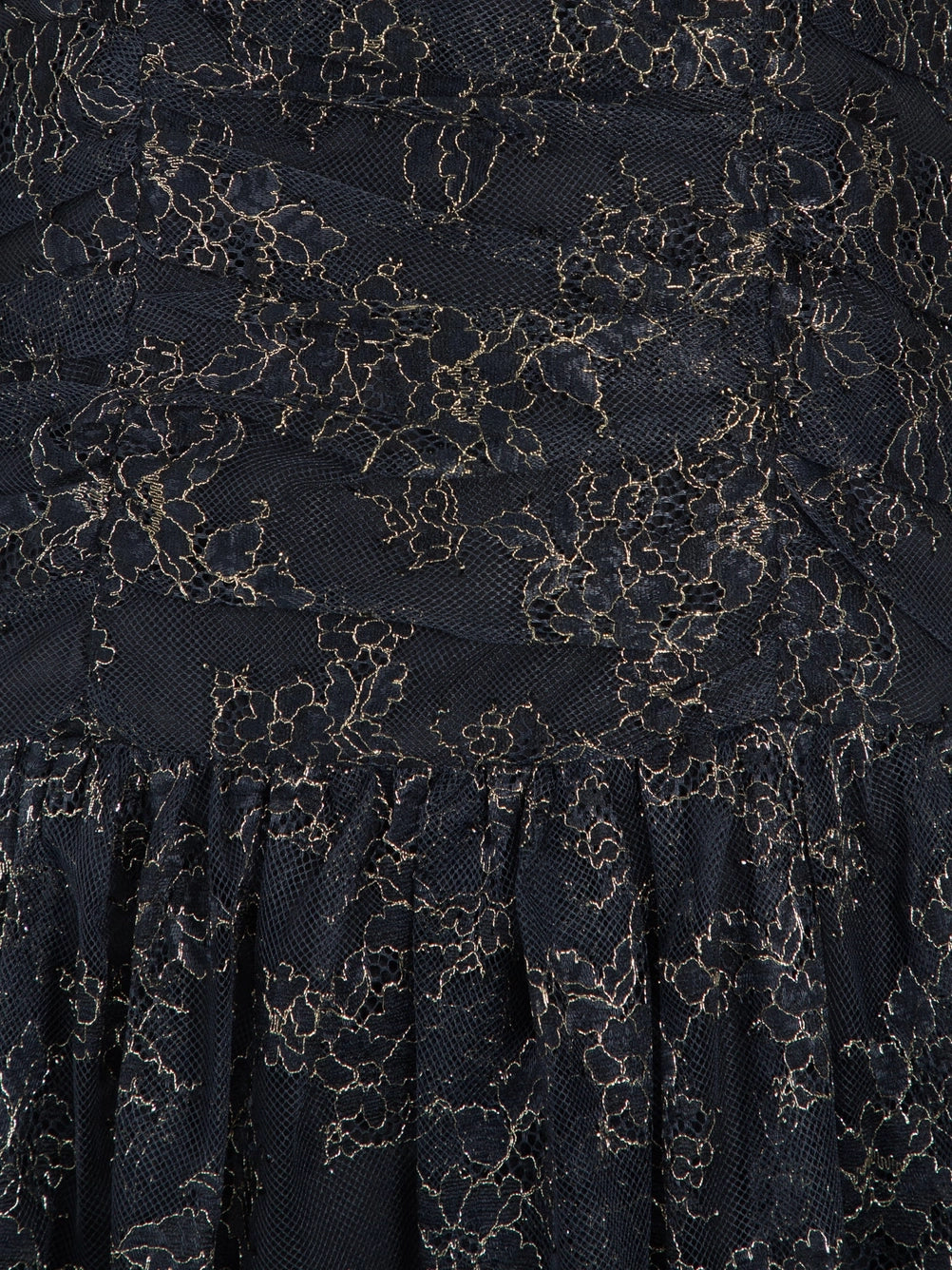 Maya Black Square Neck Ruched Lace Midaxi Dress