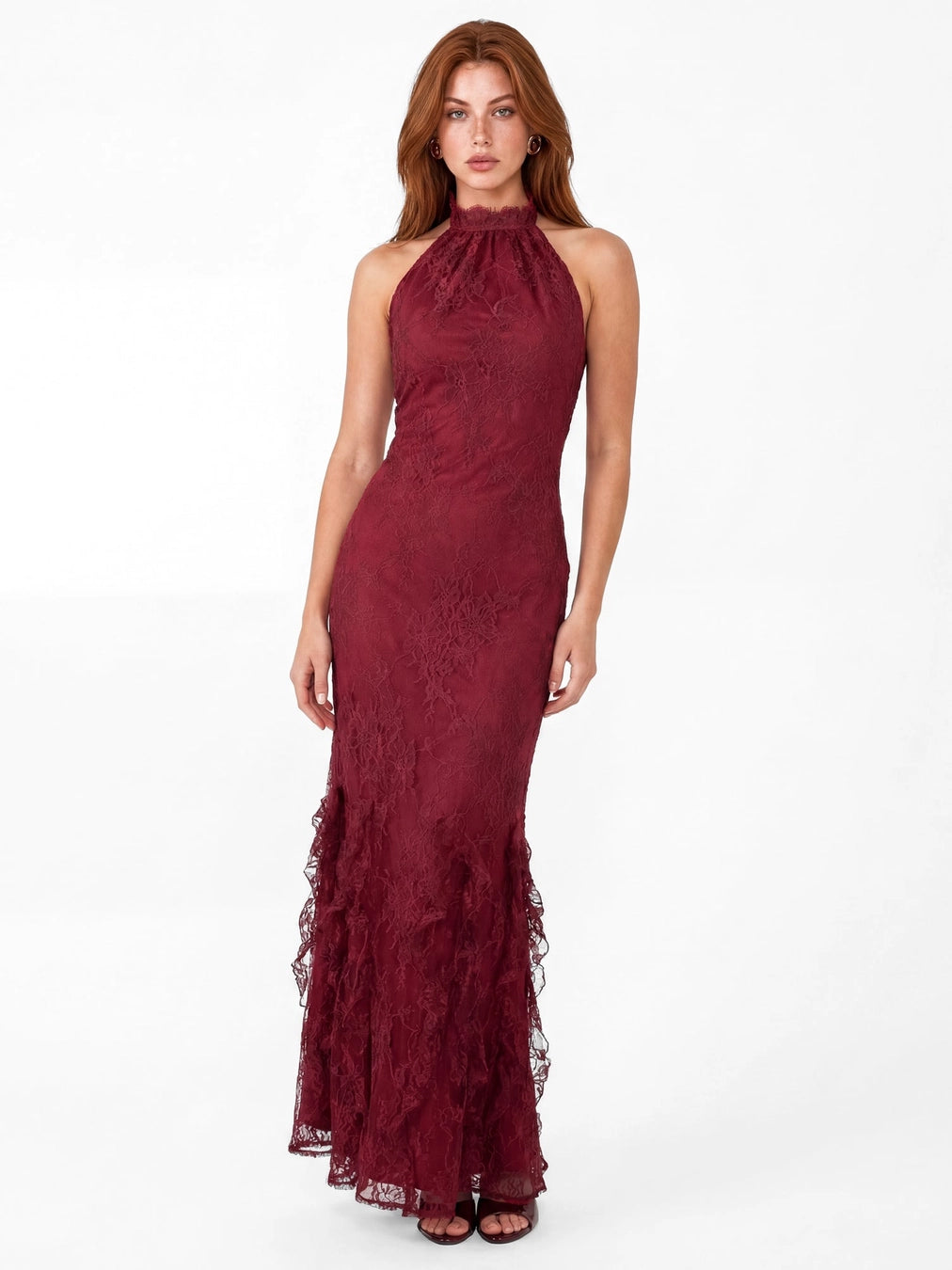 MAYA-CRANBERRY-RED-LACE-MAXI-HALTERNECK-DRESS
