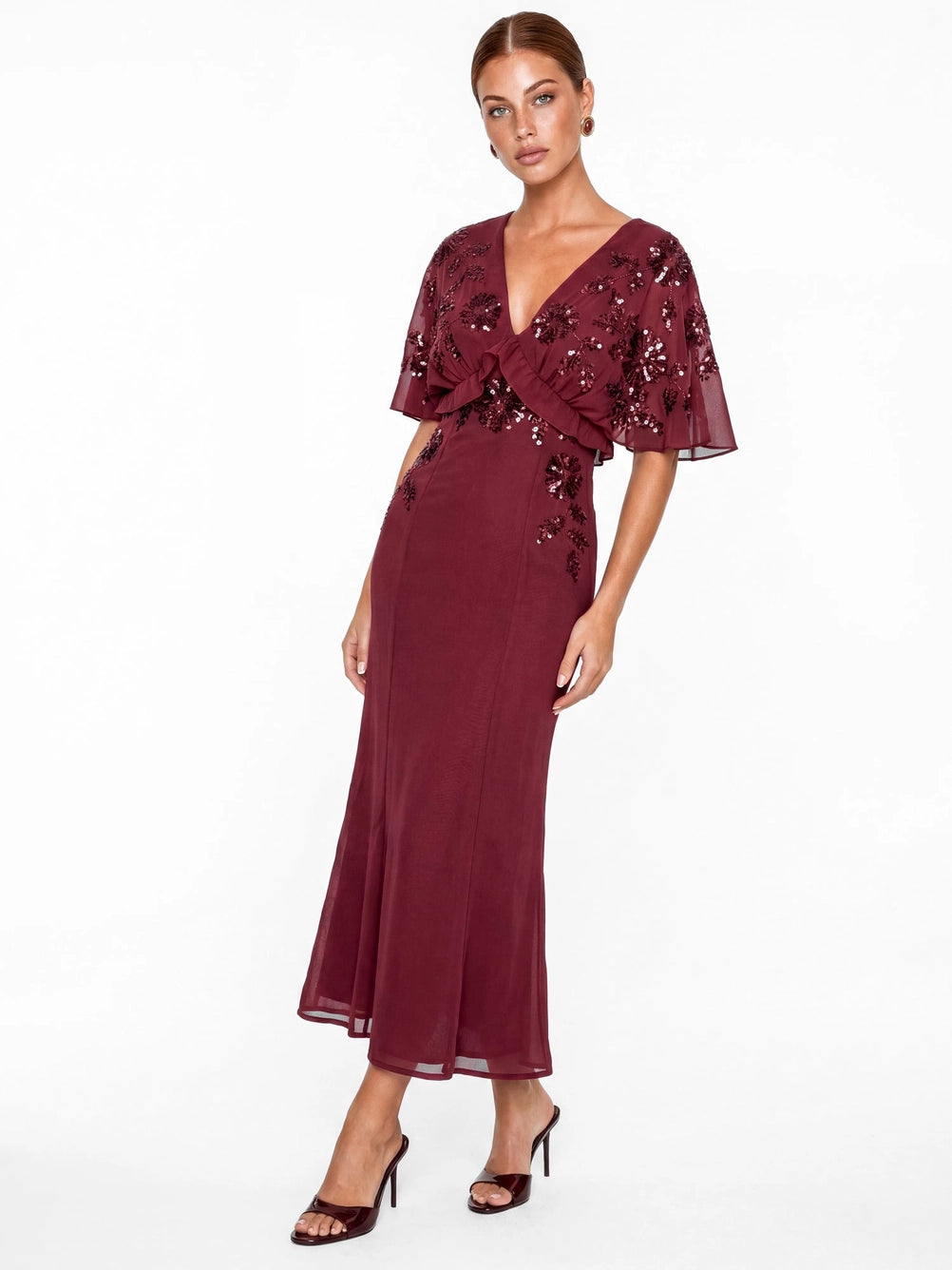 MAYA-RUBY-RED-embellished-angel-sleeve-midaxi-dress