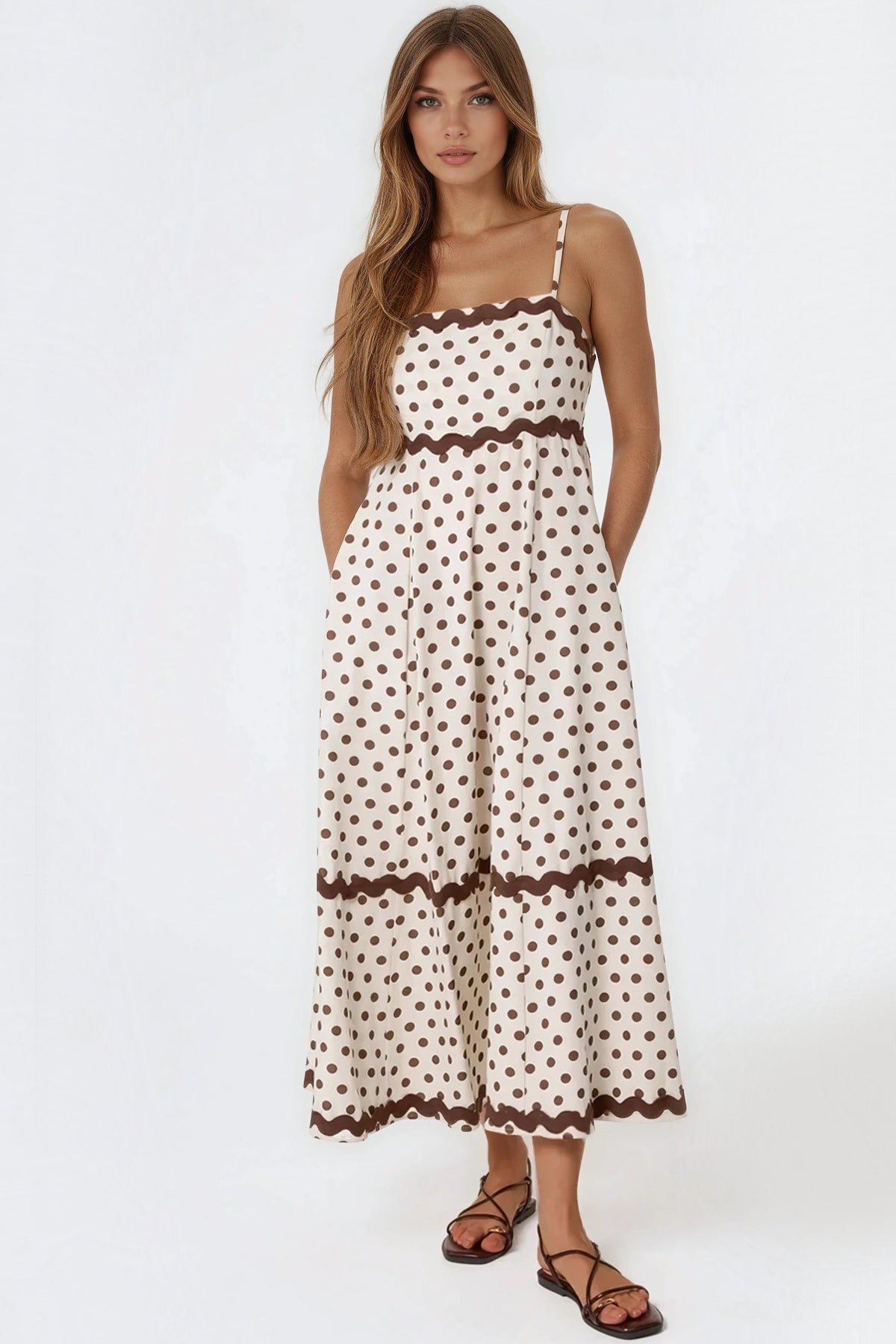 PolkaDotRicRacStrappyDress-Stone-1