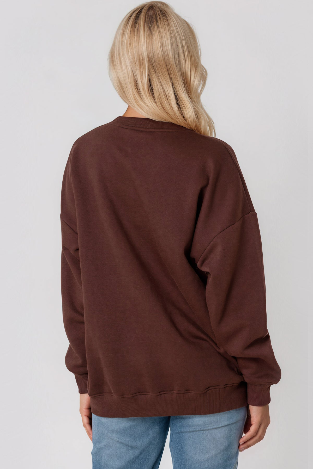 Aftershock London Brown Weekend Cotton Sweatshirt