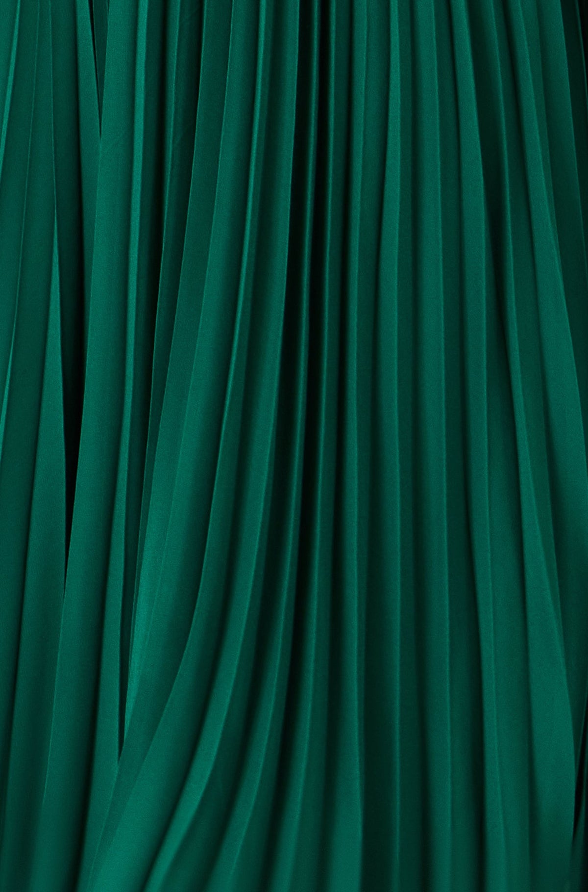 Yumi Green Pleated Wrap Midi Dress