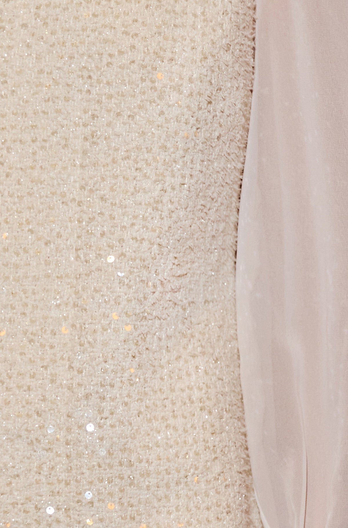 Yumi White Sequin Tunic With Tie Back And Sheer Sleeves