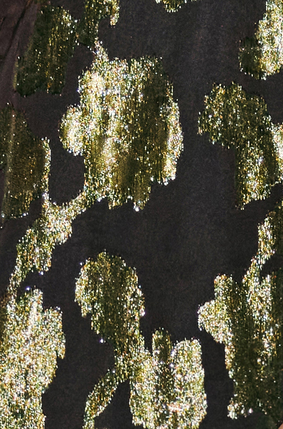 Yumi Gold Metallic Abstract Floral Tunic Dress