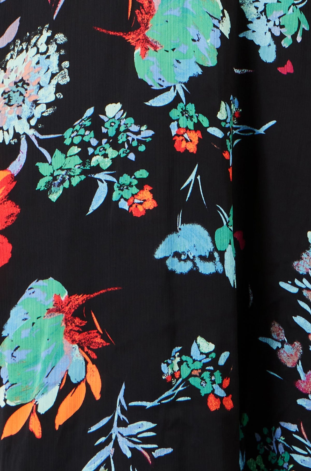 Yumi Black Floral Midi Dress With Long Sleeves