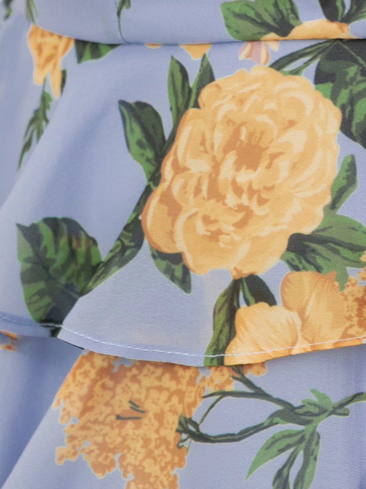 Anaya With Love Blue Floral Tiered Frill Maxi Dress