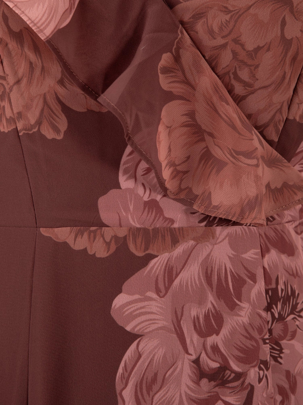 Anaya With Love Wrap Floral Rose Ruffle Maxi Dress