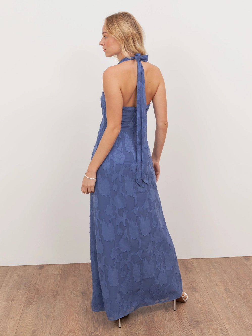 Anaya With Love Azure Blue Halterneck Maxi Dress