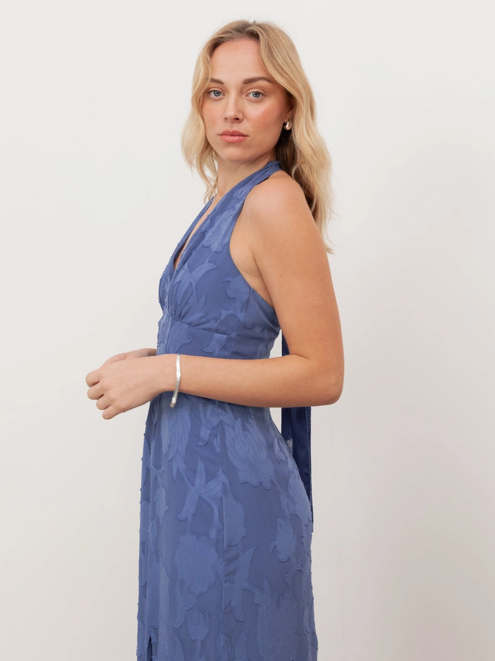 Anaya With Love Azure Blue Halterneck Maxi Dress