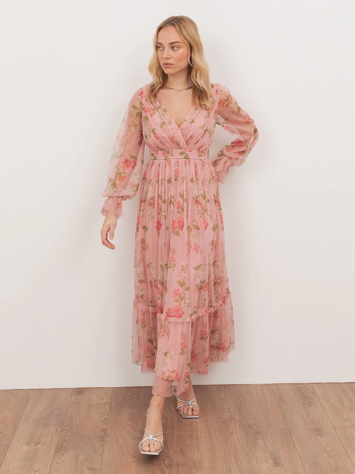 anaya pink dress Anaya With Love Pink Floral Wrap Style Midaxi Dress Love My Apparel