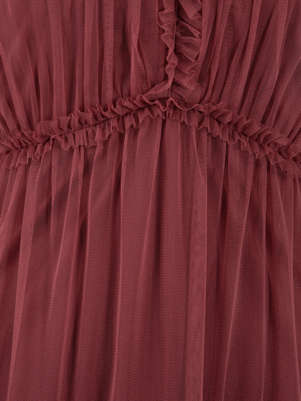 Anaya With Love Rusted Rose Keyhole Short Sleeve Frill Midaxi Dress