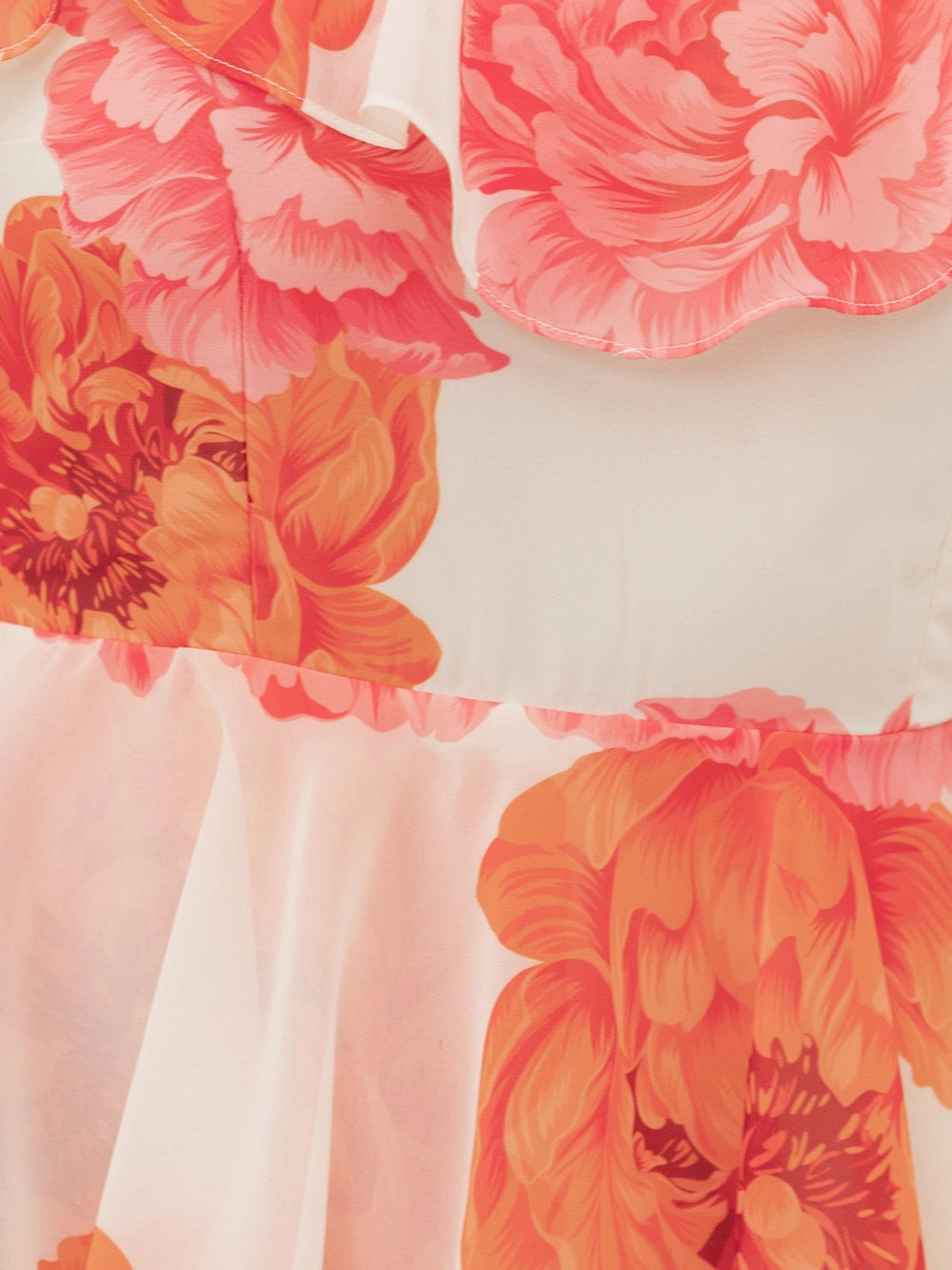 Anaya With Love Floral Orange Tiered Maxi Dress