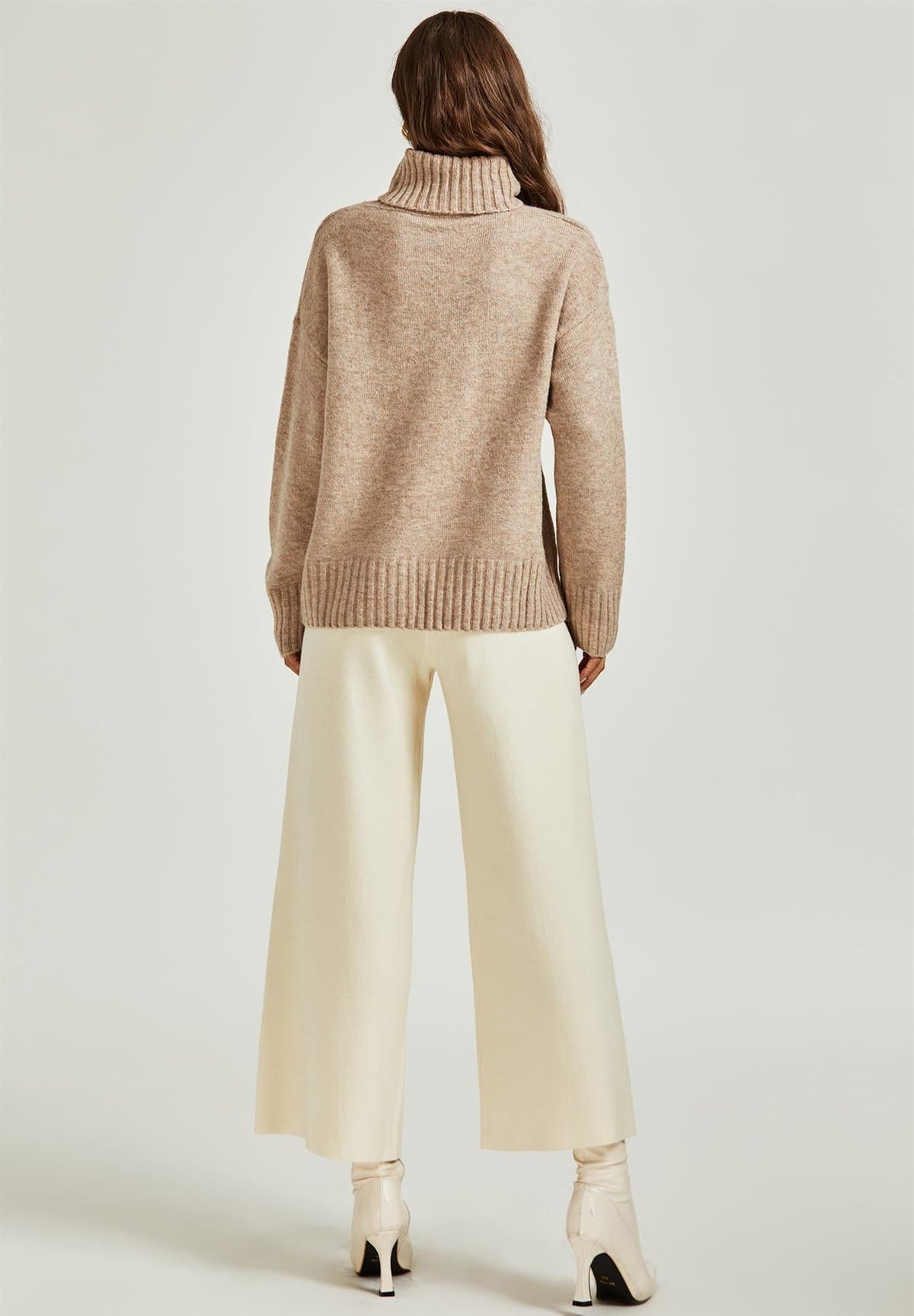 FS Collection Jumper Top With High Neck In Camel