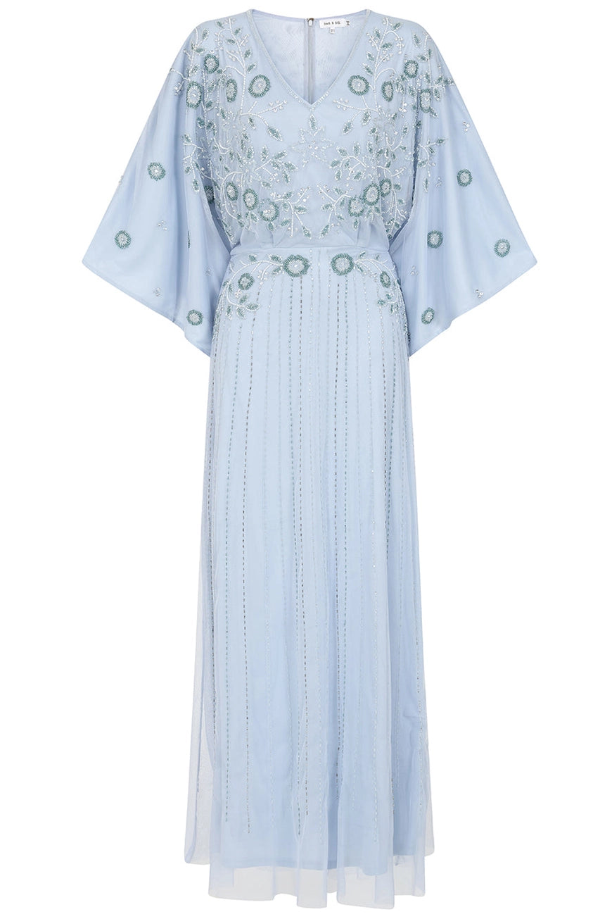 Frock & Frill Airlie Blue Embellished Maxi Dress