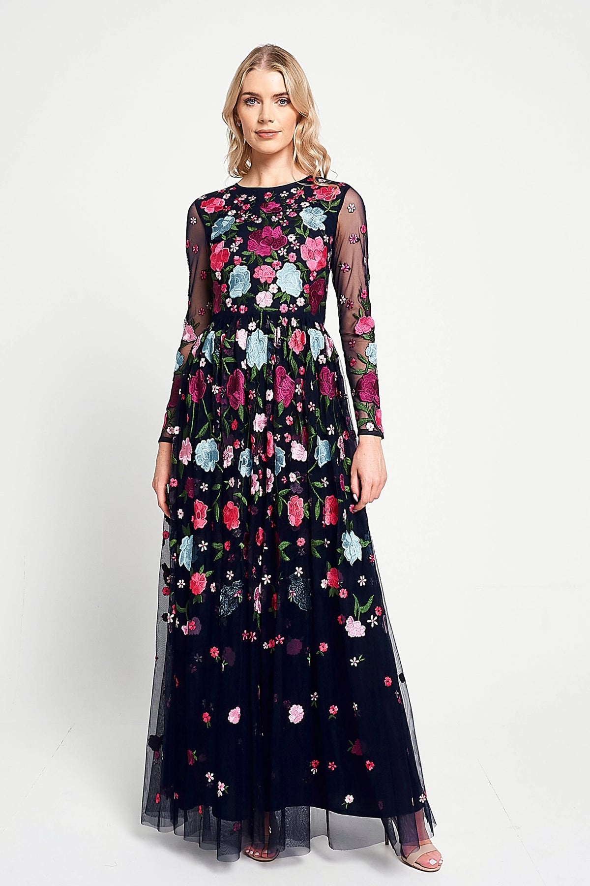 Frock & Frill Iris Navy Floral Embroidered Maxi Dress – Love My Apparel Frock & Frill Iris Navy Floral Embroidered Maxi Dress – Love My Apparel