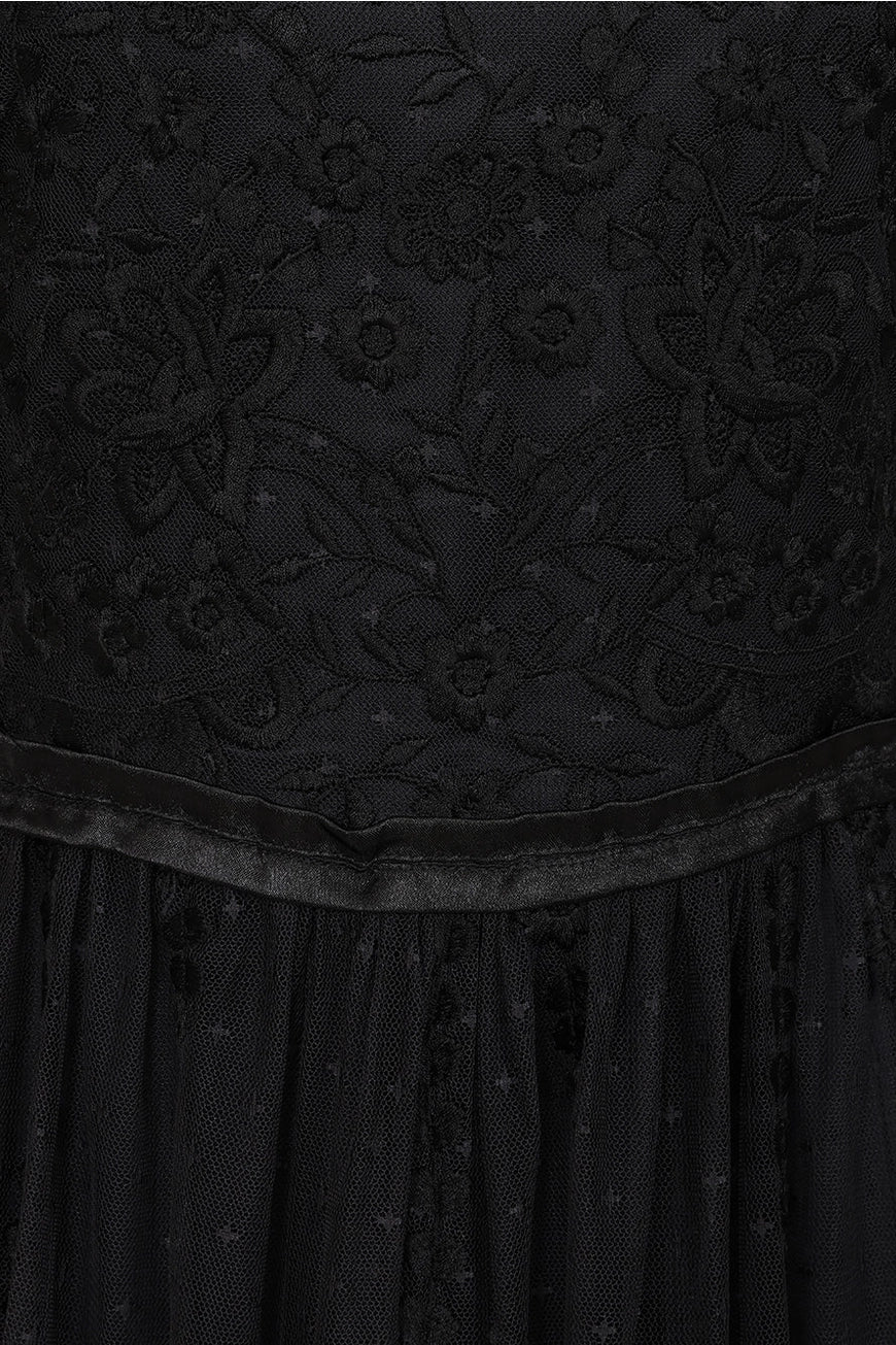 Frock & Frill Sinead Black Lace Maxi Dress