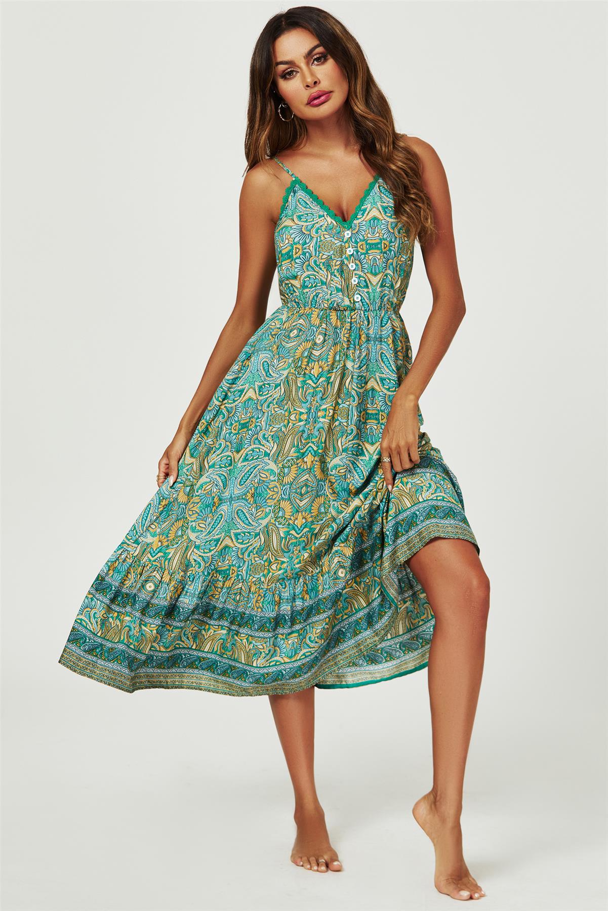 Paisley midi dress online