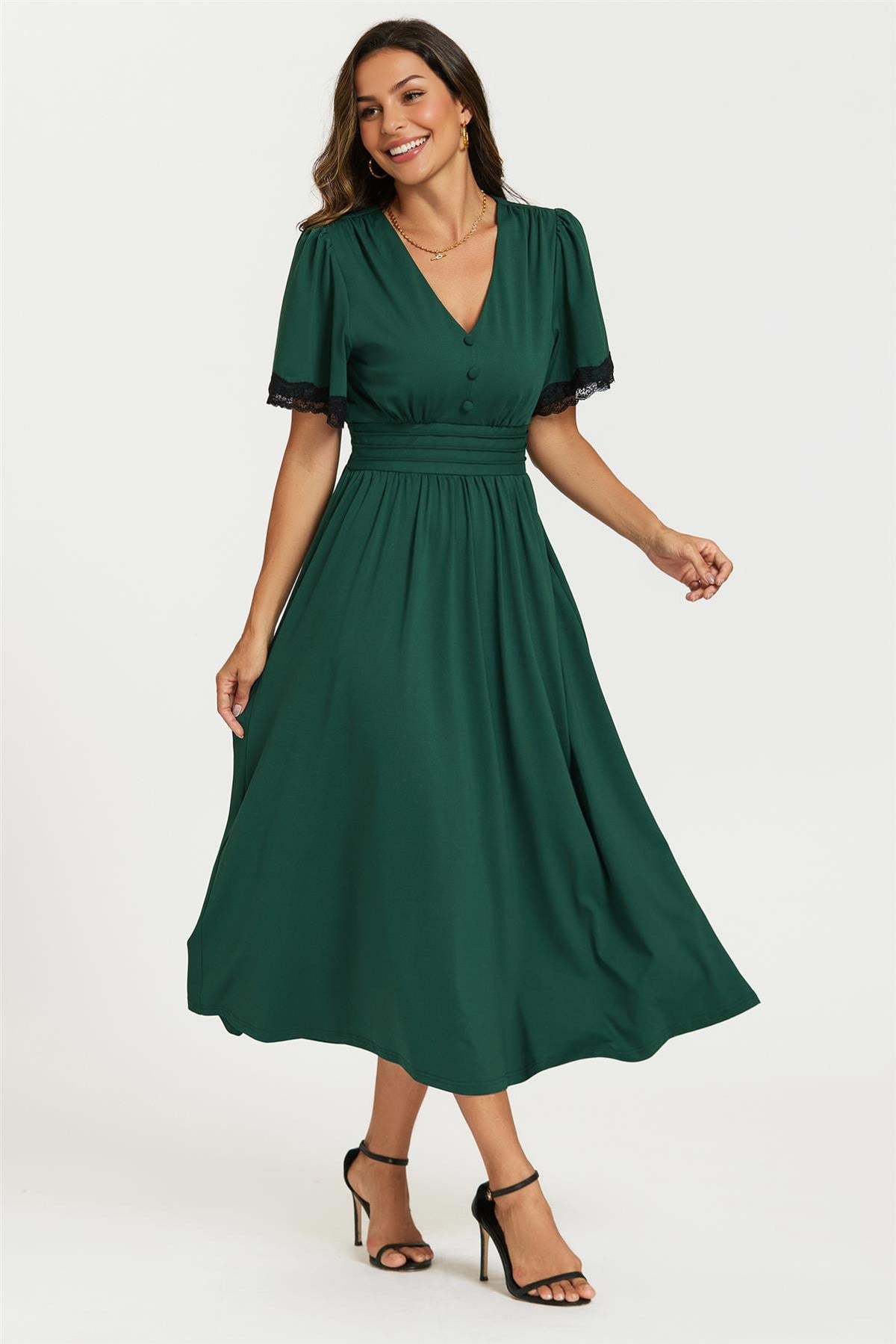 fs-collection-green-lace-trim-midi-dress