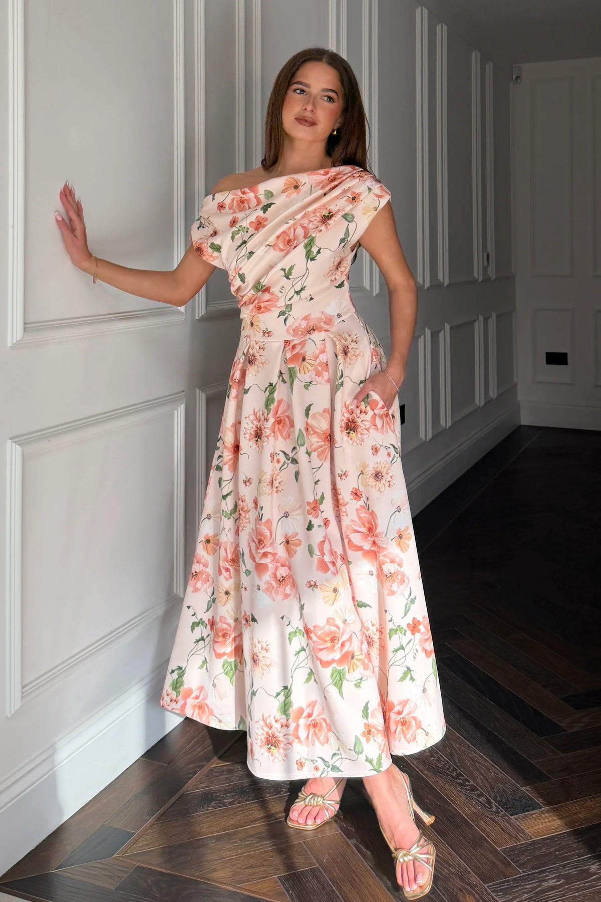 girl-in-mind-BETTY-ASYMMETRIC-skater-midi-peach-floral-dress-2