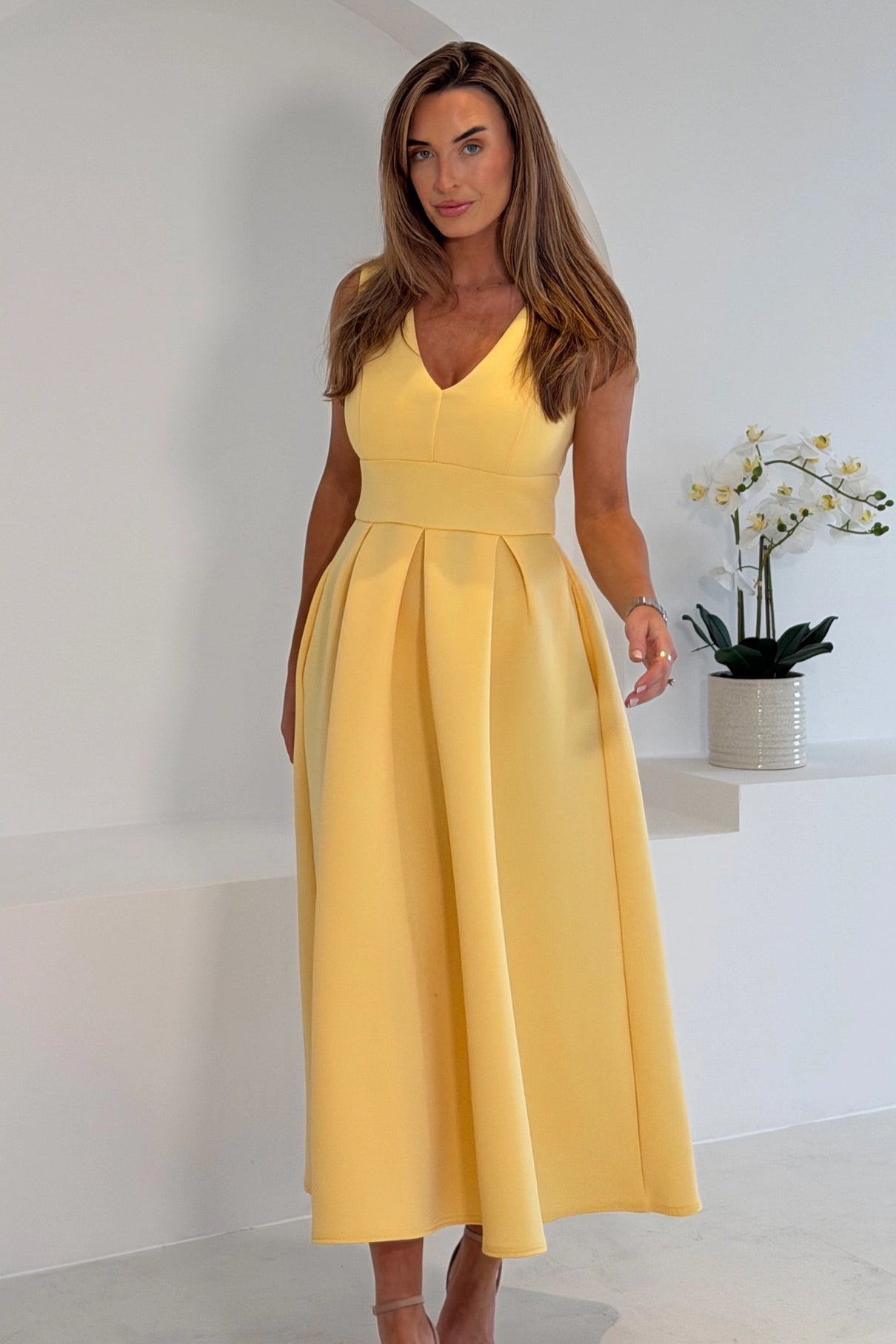 girl-in-mind-bethany-yellow-skater-midi-dress
