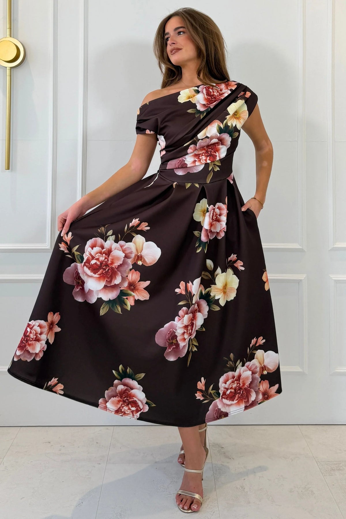 girl-in-mind-betty-midi-brown-skater-floral-dress