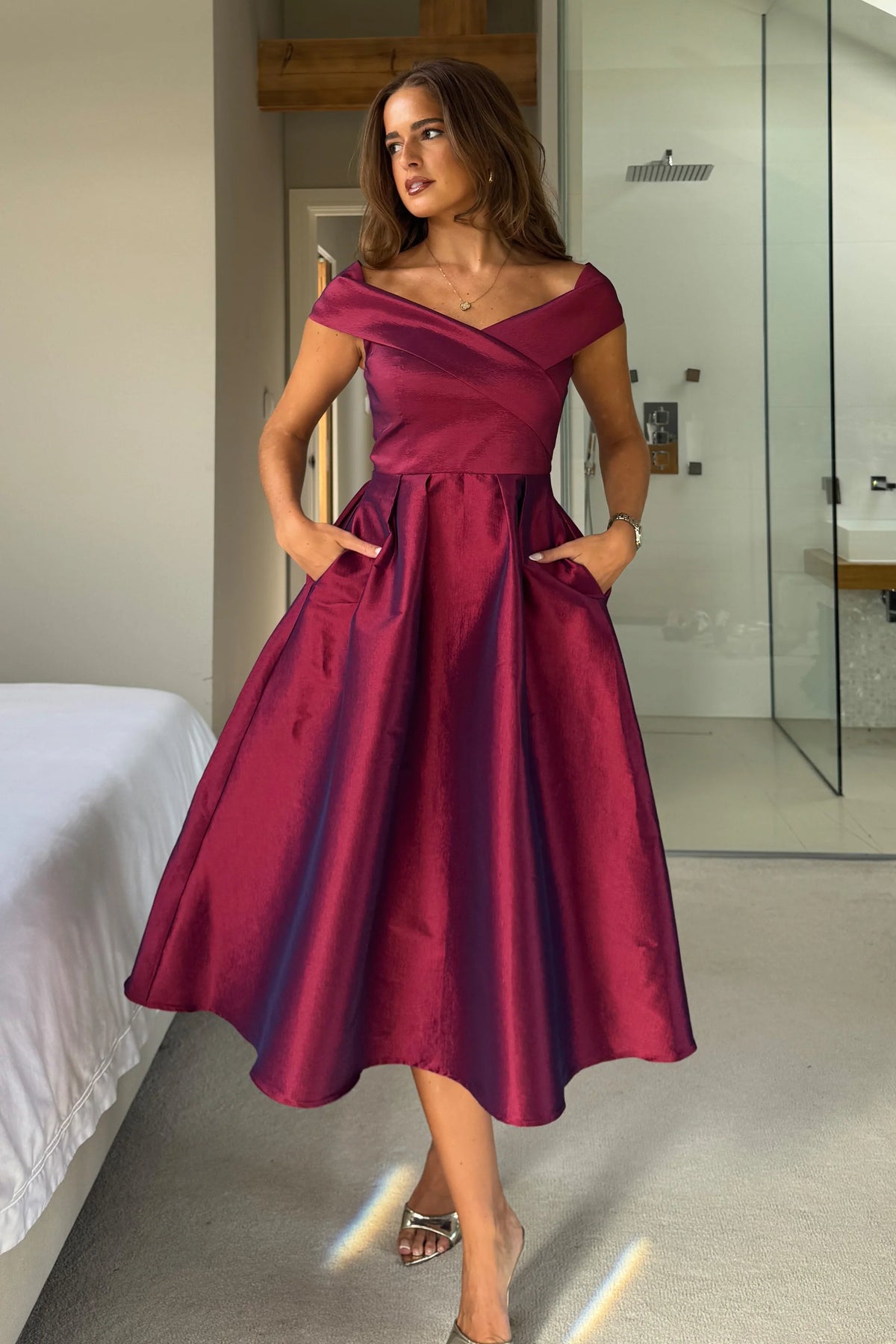 girl-in-mind-daphne-plum-off-the-shoulder-skater-dress