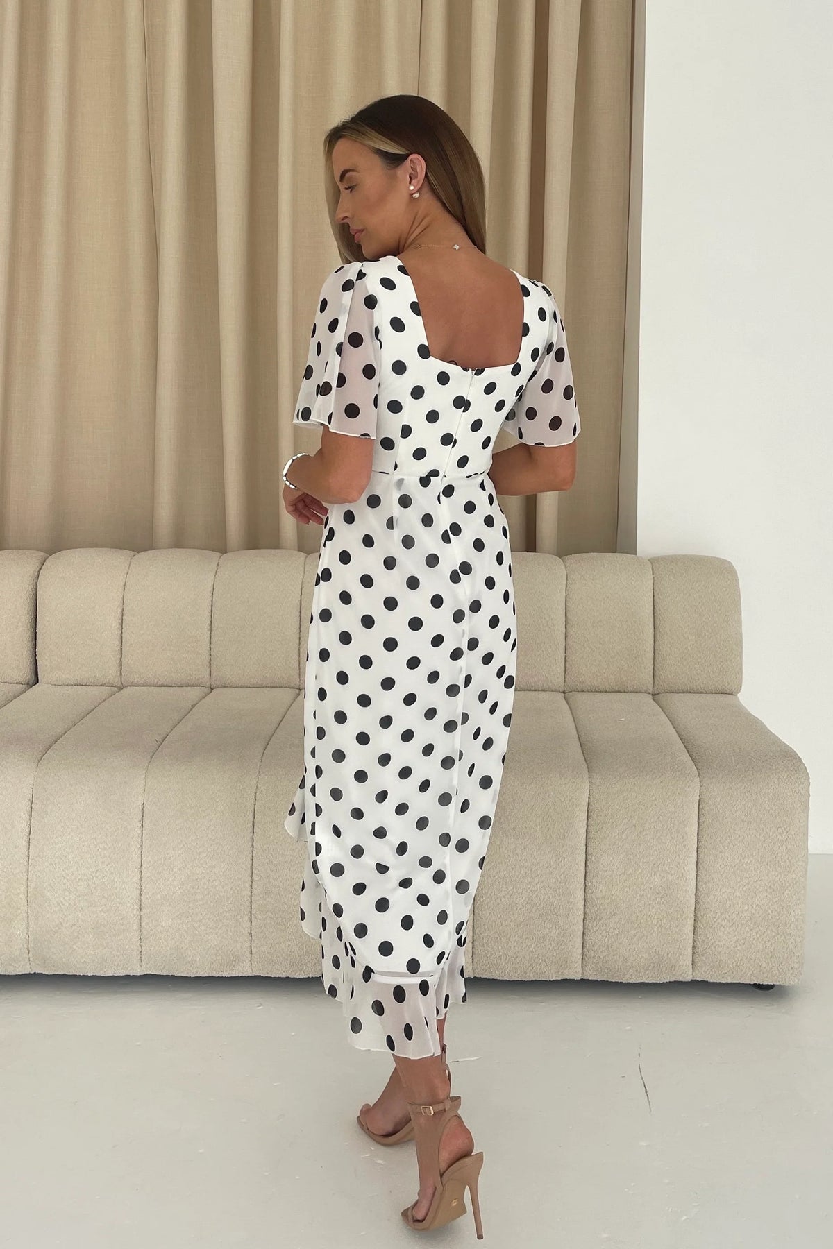 heidi ruched midi dress Heidi Abstract Print Ruched Midi Dress