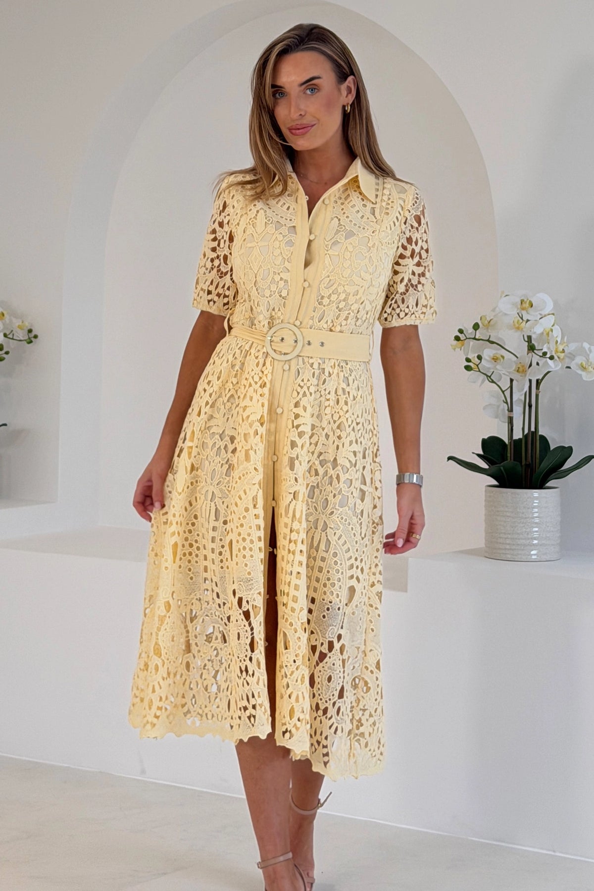 Girl In Mind Meadow Short Sleeve Shirt Midi Yellow Dress Love My Apparel Girl In Mind Meadow Short Sleeve Shirt Midi Yellow Dress Love My Apparel