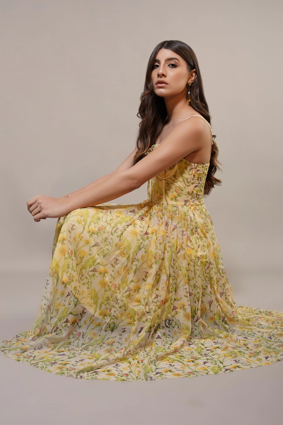 lace and beads yellow dress Lace & Beads