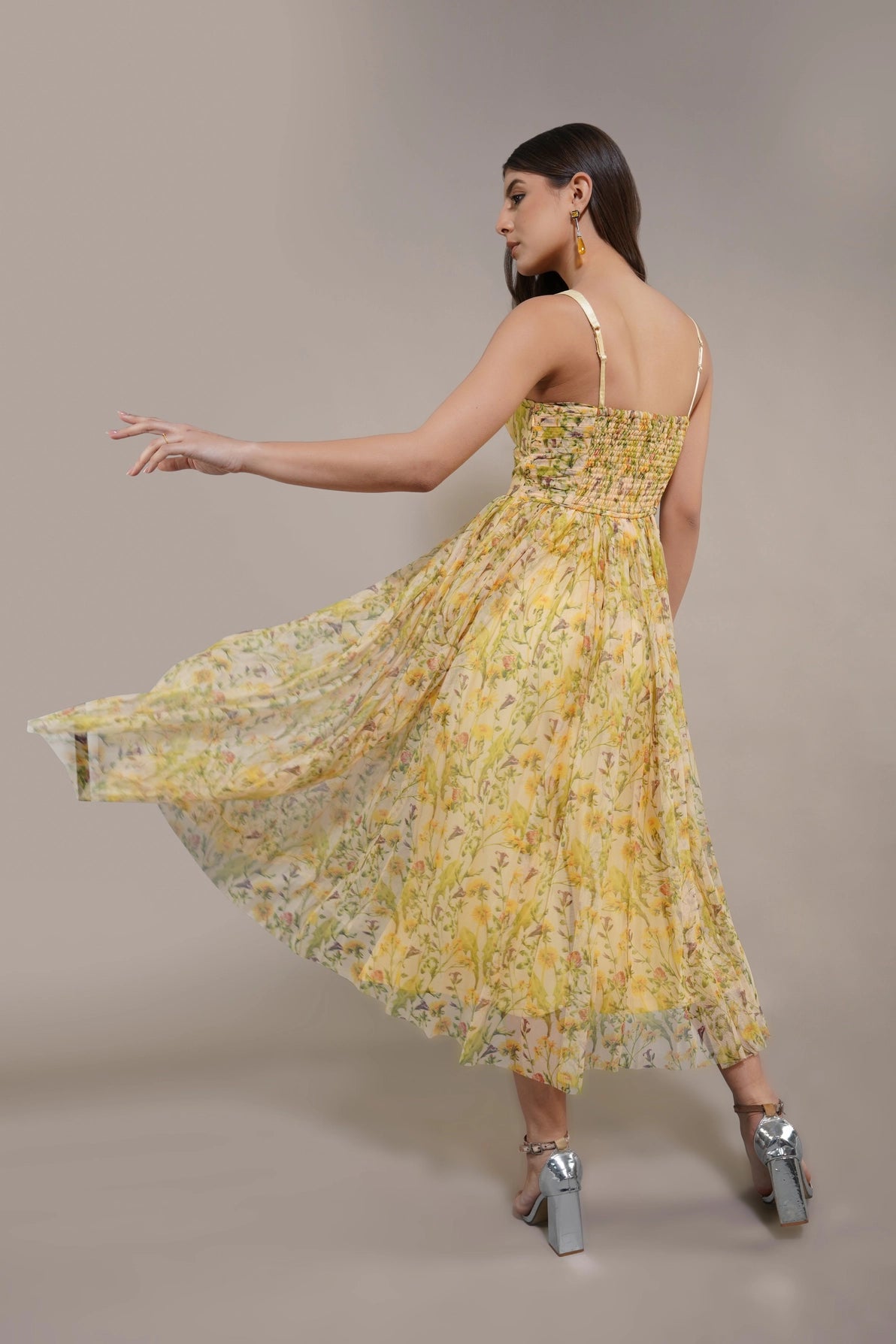 lace and beads yellow dress Melody Maxi Dress in Yellow Floral Lace & Beads