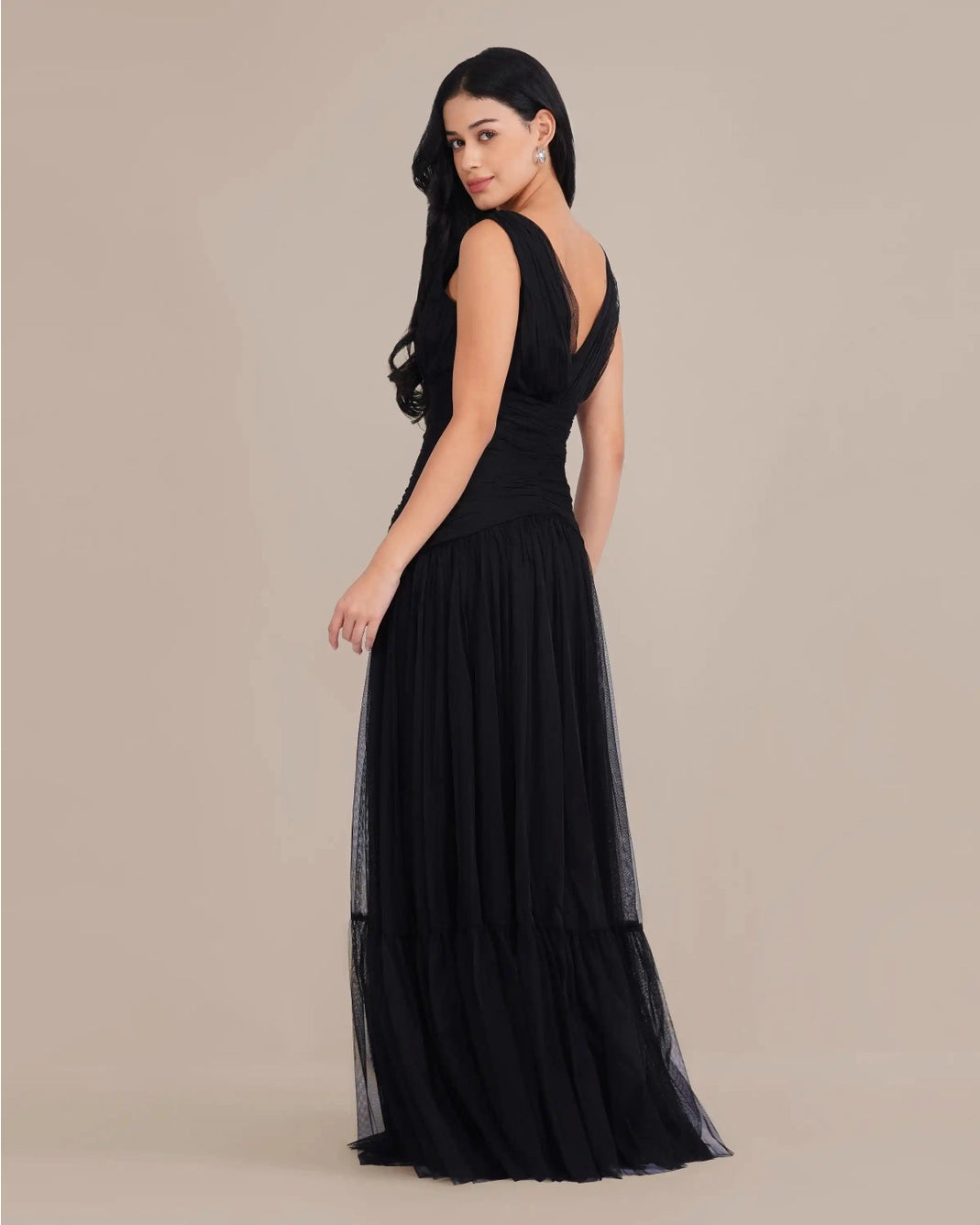 Lace & Beads Elsie Black Maxi Dress