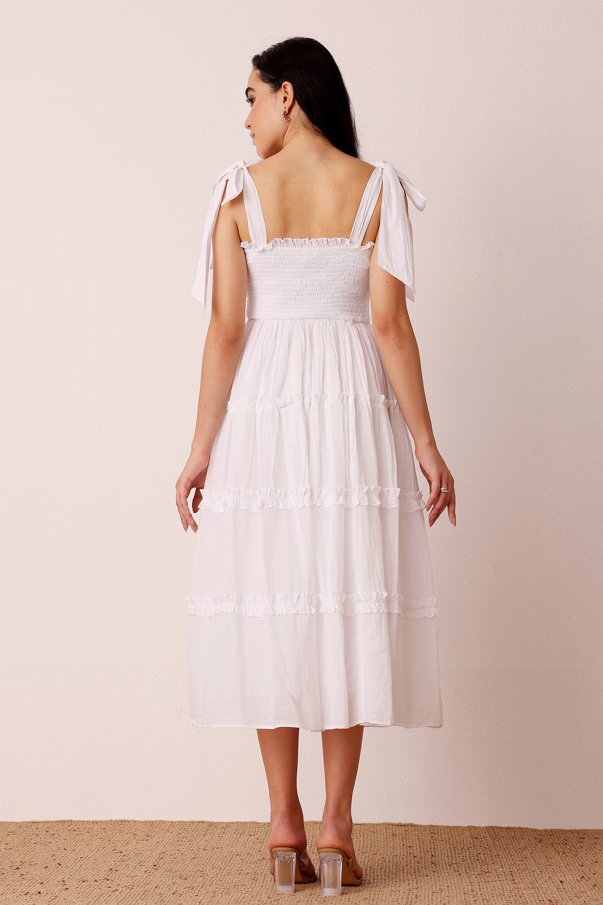 Lace & Beads Louise Cotton White Sun Dress