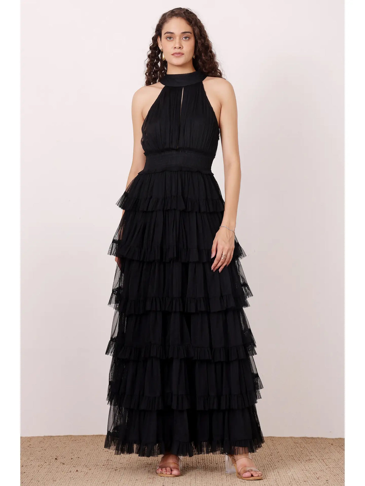 lace-and-beads-lucerne-halterneck-black-ruffle-maxi-dress