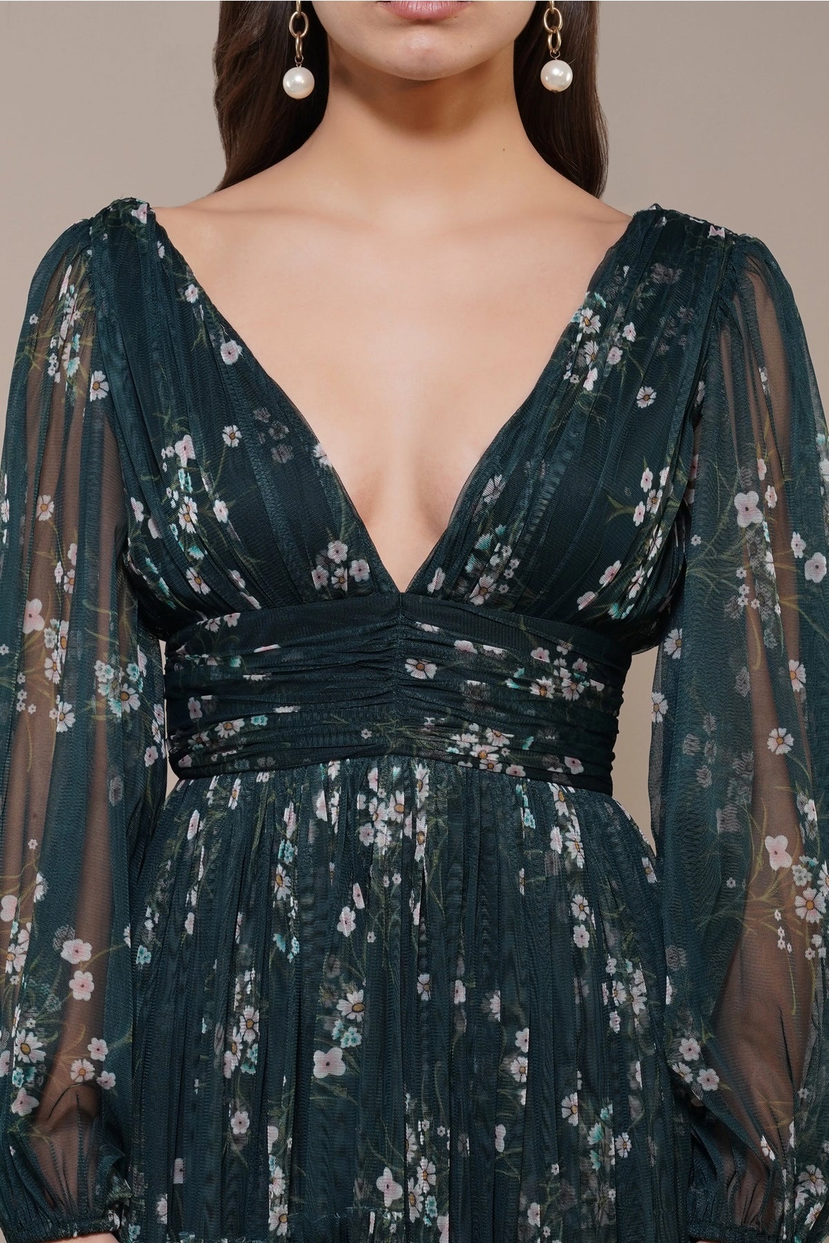 Lace & Beads Lydia Emerald Green Floral Tulle Maxi Dress Love My Apparel Lace & Beads Lydia Emerald Green Floral Tulle Maxi Dress Love My Apparel