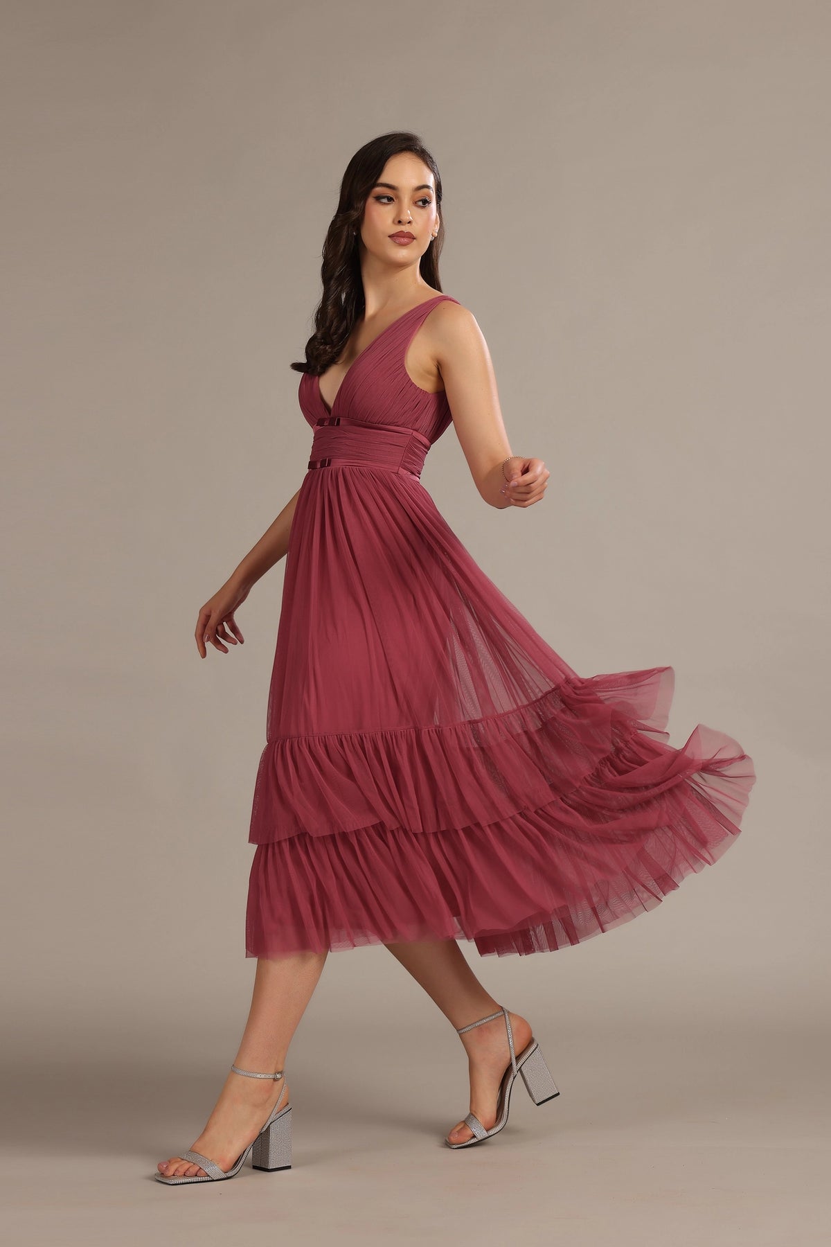 Lace & Beads Nymeria Orchid Midi Tulle Dress – Love My Apparel