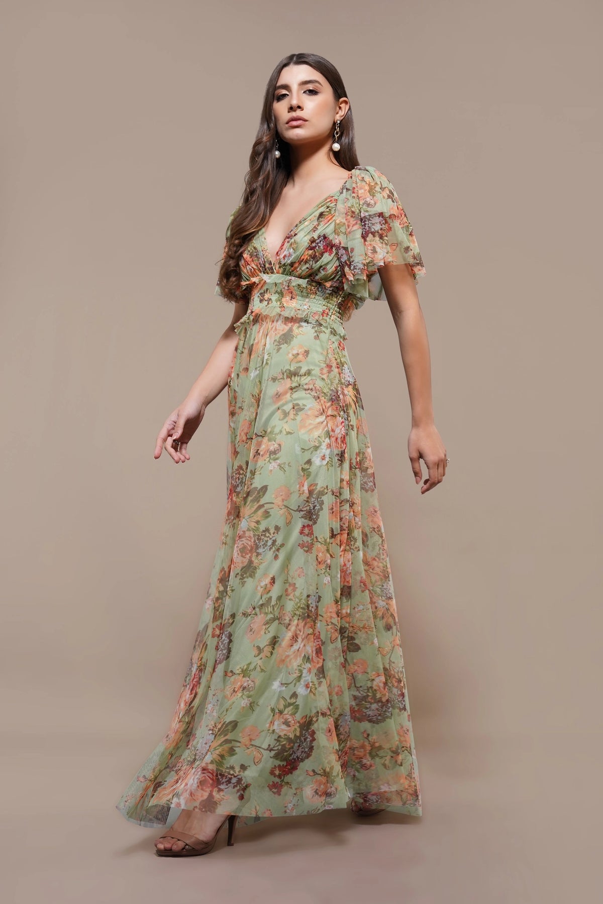 Lace & Beads Shelby Light Green Floral Maxi Dress Love My Apparel Lace & Beads Shelby Light Green Floral Maxi Dress Love My Apparel