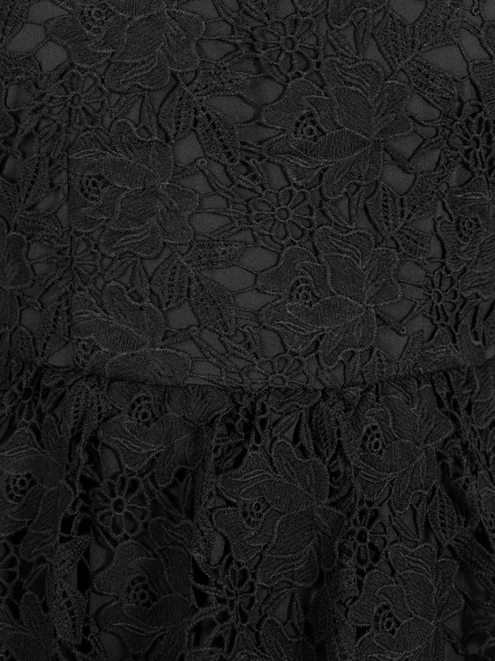 Lovedrobe Black Floral Lace Midaxi Dress