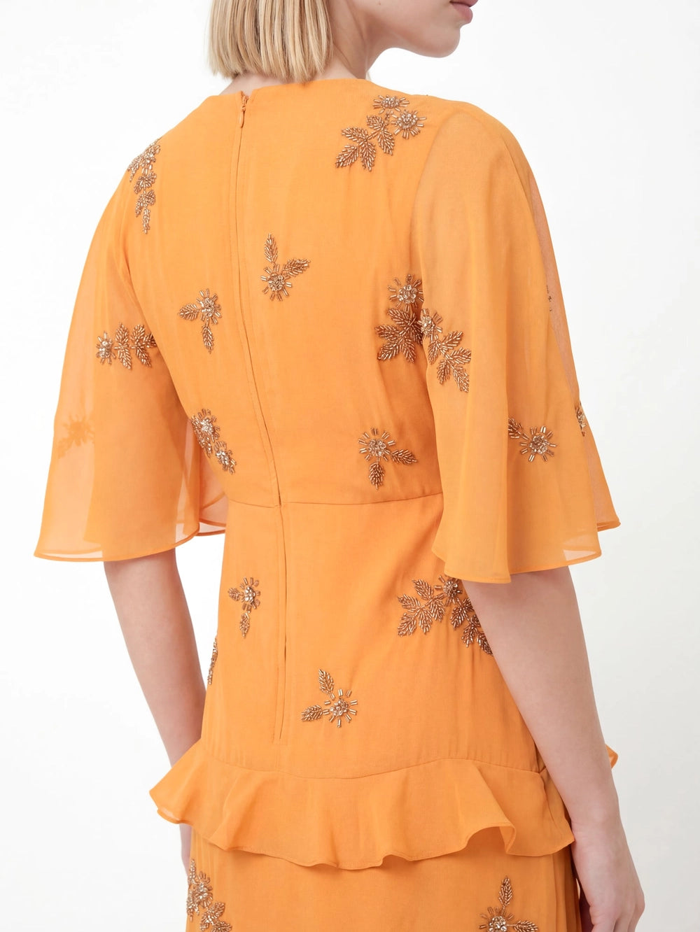 Maya Amber Embellished Kaftan Sleeve Maxi Dress
