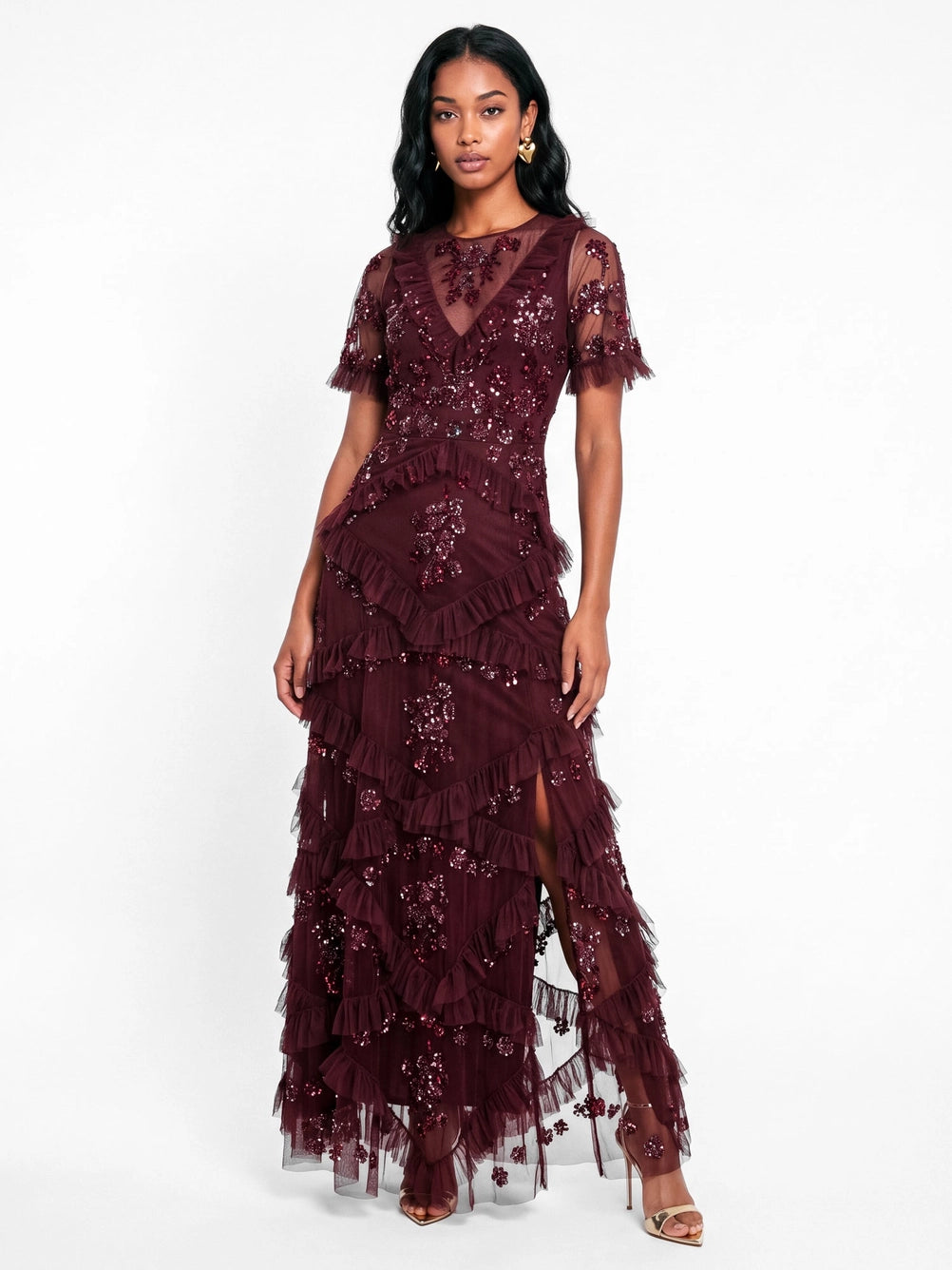 maya-berry-red-burgundy-embellished-angel-sleeve-maxi-slit-dress